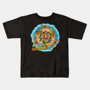 Phoenix, Arizona Desert Southwest Themed Mandala Kids T-Shirt